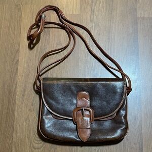 Robert Bestien Genuine Brown Leather Crossbody Bag | Light Wear